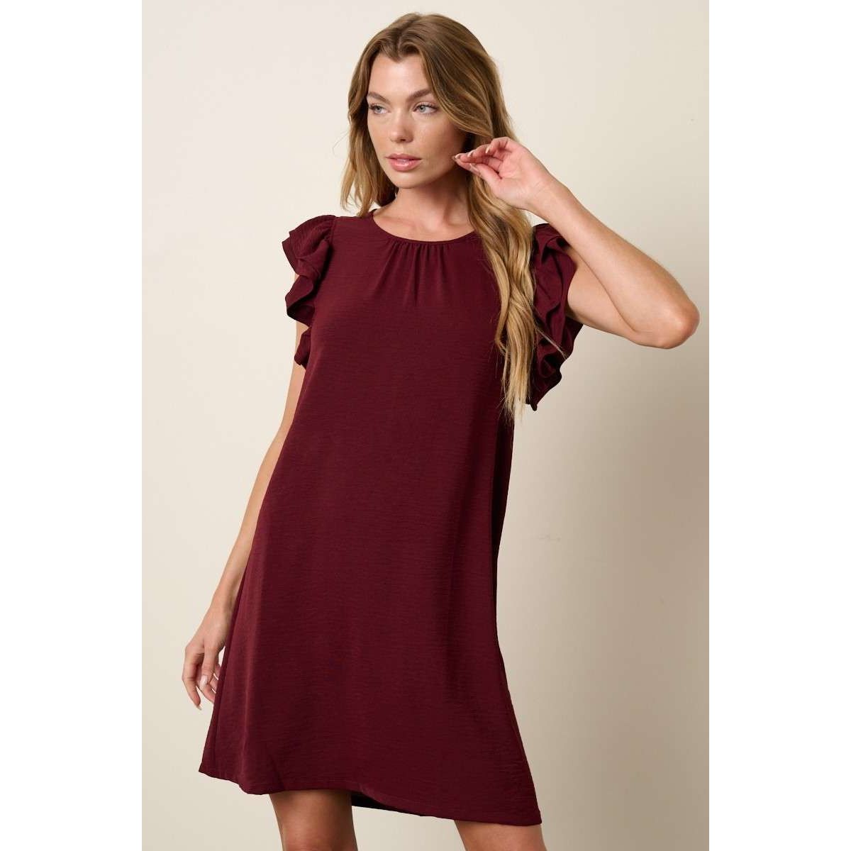 Colleen Ruffle Sleeve Dress