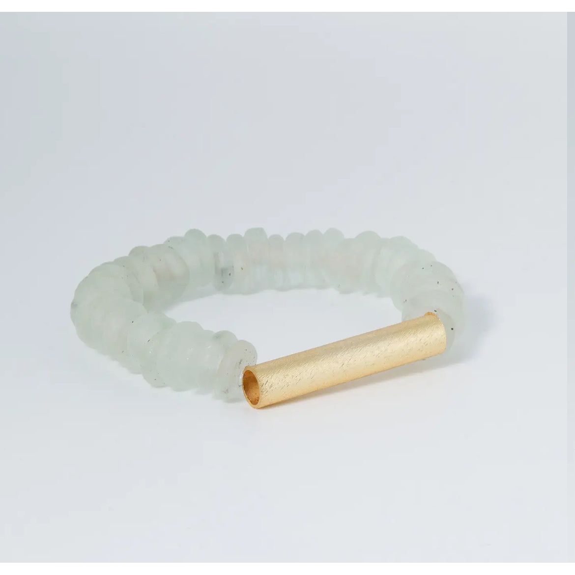 Clear Marine Gold Bar Bracelet