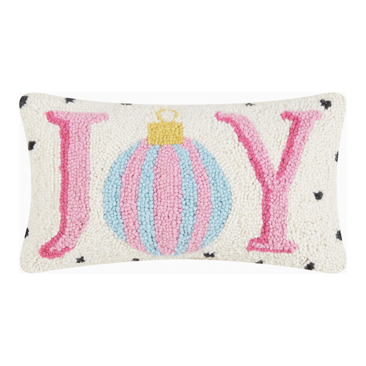 Spotted Holiday Joy Hook Pillow