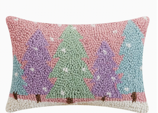 Snowy Bright Forest Hook Pillow