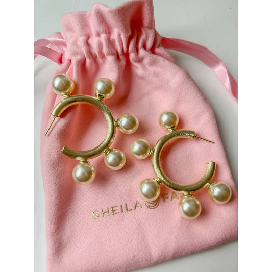 Brushed Gio Hoops