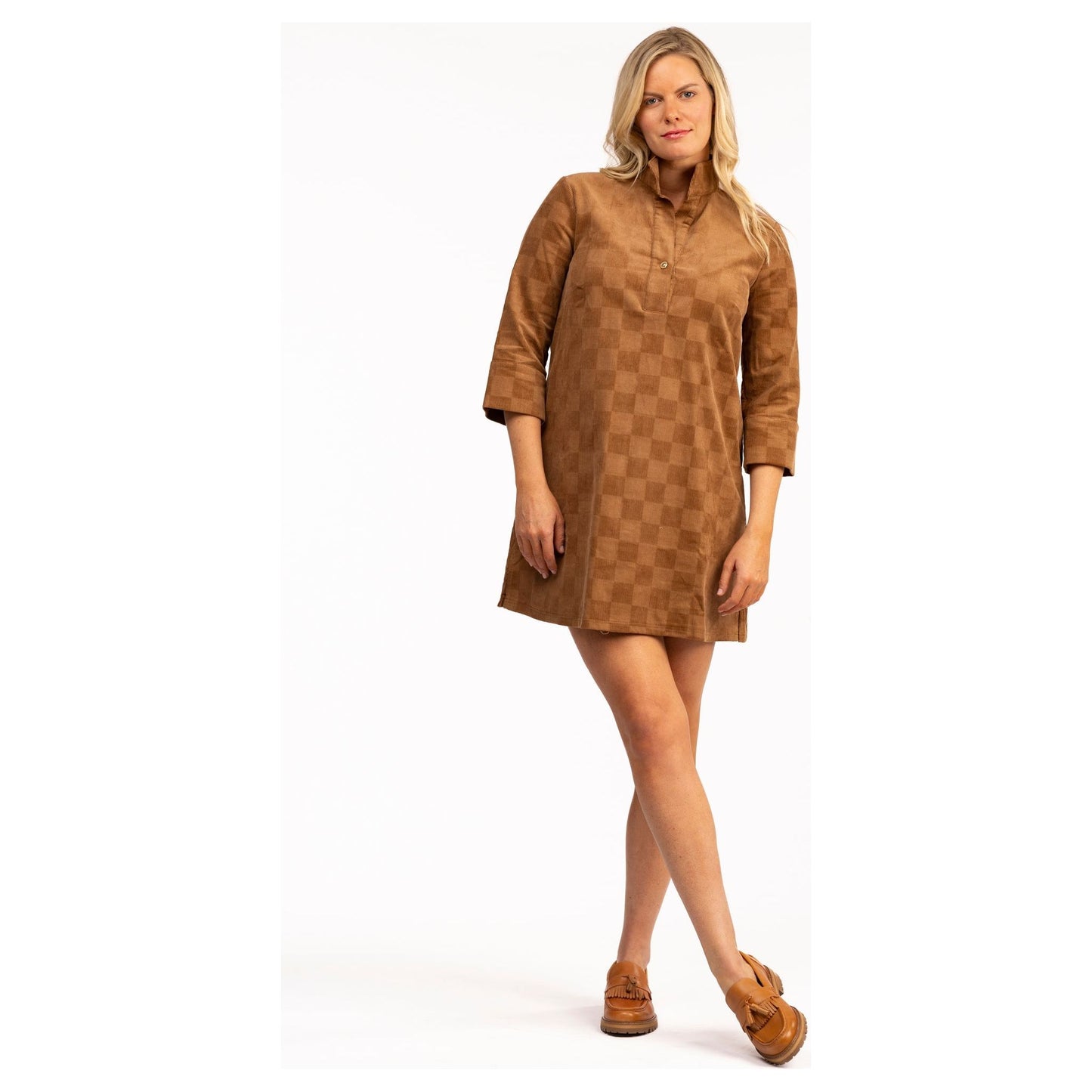 Sophia Dress Oak Check