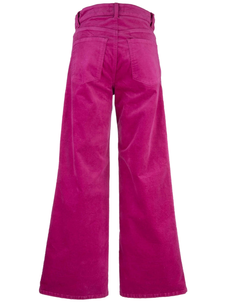 Jean High Rise Flare in Fuchsia