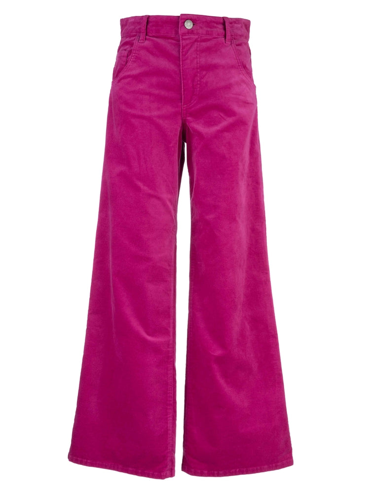 Jean High Rise Flare in Fuchsia